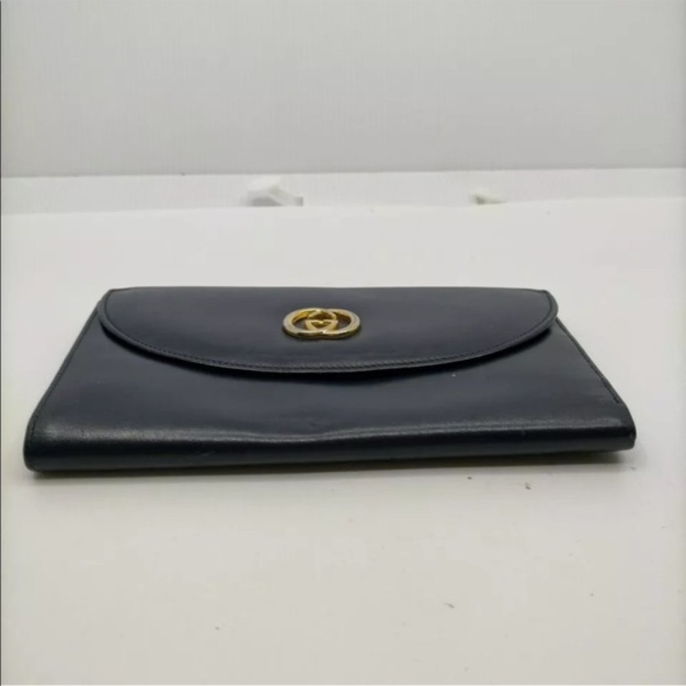 Gucci Long Wallet Blue Leather - Picture 3 of 10